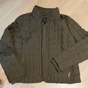 J. Crew Olive Quilted Lightweight Puffer Jacket